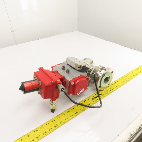 FlowTek 92-0830-113A0-532 F15 1.5" Air Actuated Stainless Ball Valve 275PSIG