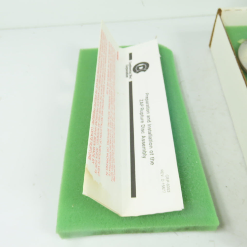 Continental Disk ZAP-L 2" Rupture Disk 316-316-316-Teflon 100 PSIG @350°F