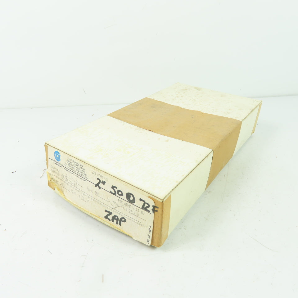 Continental Disk ZAP-L 2" Rupture Disk TEF-316-316-316 50.0 PSIG @ 72°F