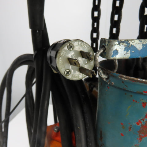 CM Lodestar Model H 1 Ton 2000LB Electric Chain Hoist 10' Lift 8FPM 115V 1Ph