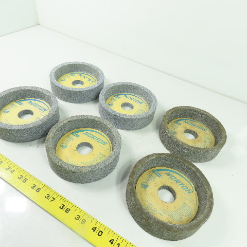 Norton 53A60-J8VH 4.500" x 1-1/4" x 1.000" Grinding Wheel 5095RPM Lot Of 6