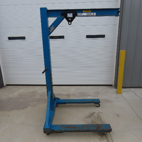 300 Lb Capacity Portable Straddle Floor Crane 69" Clearence 24" Travel W/Trolley