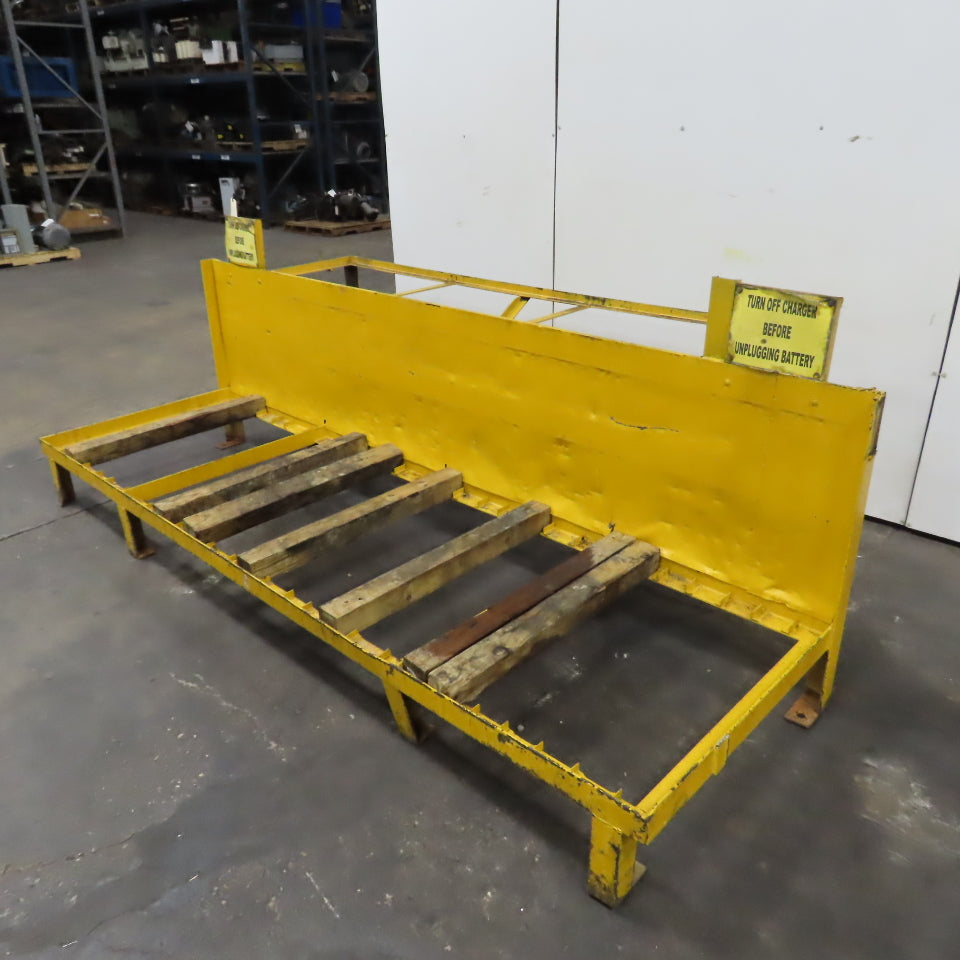 Forklift Battery & Charger Handling Pallet Storage Rack 132" Long x 40" Deep