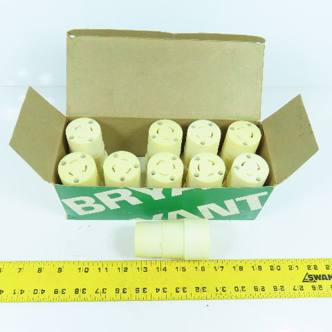 Bryant Nylon Twist Lock 20A 125V 2-Pole 3-Wire Lot Of 10