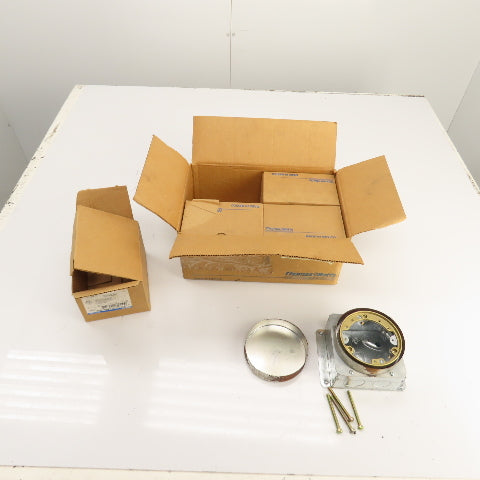 Thomas & Betts 68D Galvanized Steel Floor Boxes 4" Diameter Lot Of 4