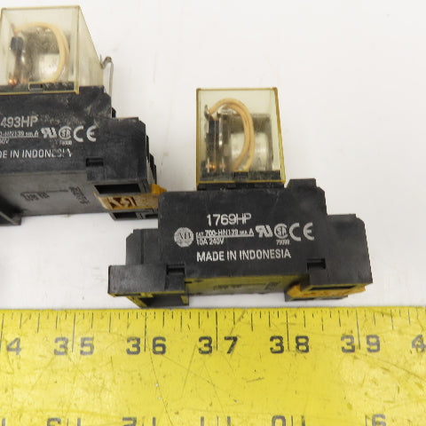Allen Bradley 700-HF34Z24 120/240V 1/2Hp Relay On Socket 24VDC Coil Lot Of 3