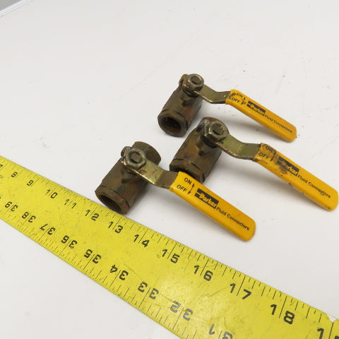 Parker 1/2" Bronze Ball Valve Used Lot Of 3
