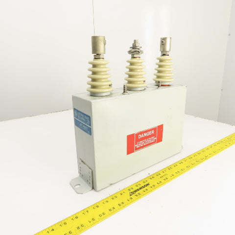 GE 54L303WS60 100kVAR Capacitor 2400V 3PH 60HZ 75A W/ Dielektrol VII
