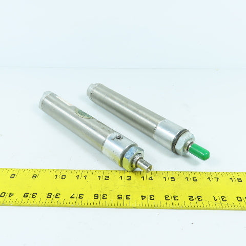Numatics M12175 SS Double Acting Air Cylinder 4" Stroke 1-1/4" Bore Lot Of 2
