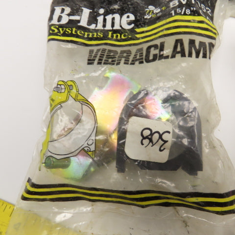 B-Line BVT162 Vibraclamp 1-5/8" OD Vibration Absorbing Pipe Clamp Lot Of 5