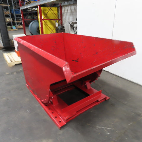 1 Cubic Yard Heavy Duty Self Dumping Trash Scrap Hopper 60" x 36" x 31" Inside