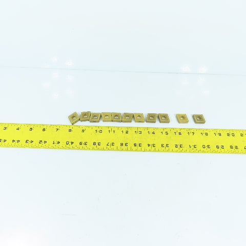3/4" x 1/4" Indexable Carbide Insert KC850 Grade Kennametal Style Lot Of 11