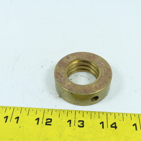 5R Right Hand 1-1/4"-5 TPI Round Collar Shaft Nut Bronze W/ Spanner Holes