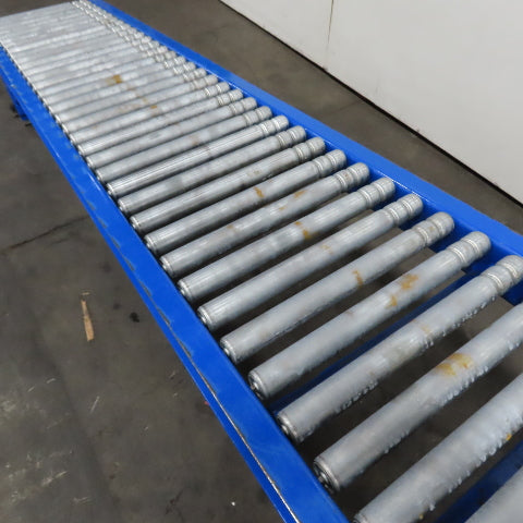 24" x 120" (10') Steel Roller Gravity Conveyor Section. 1-7/8" OD 20" BF