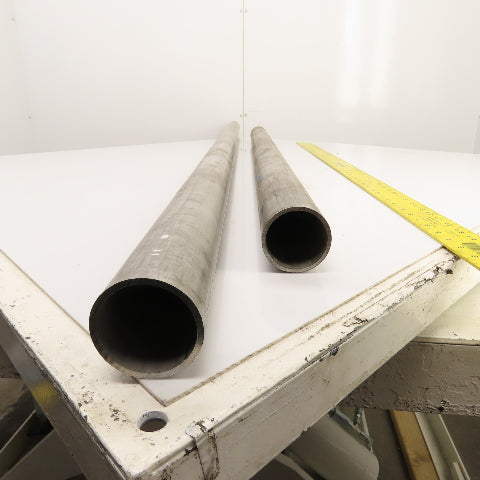SA312 SCH 40S TP304 2" Stainless Steel Pipe 72" & 48" Lot Of 2