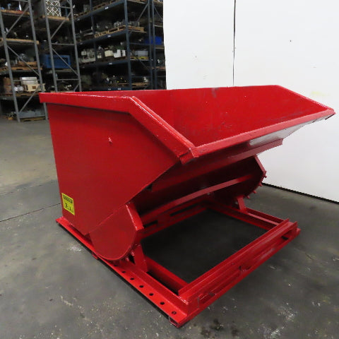 1-1/2 Cubic Yard Heavy Duty Self Dumping Trash Scrap Hopper (New Paint)