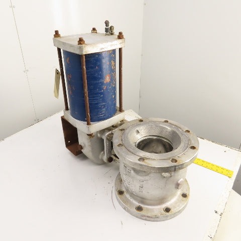 Jamesbury 6" Pneumatic Actuated CF8M Valve W/ Bailey Positioner