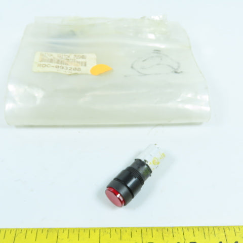 5E4 25T55 Red Illuminated Momentary Contact Pushbutton Switch 300VAC Round NEW