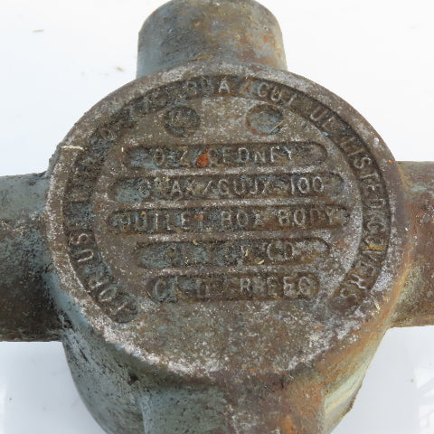 O-Z Gedney Type GU 4-Way Outlet Box Body For Hazardous Locations Nema 4