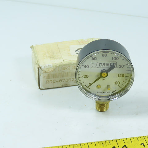 DRSCO 9178-01 2" Face 0-160PSI Pressure Gauge 1/4" NPT