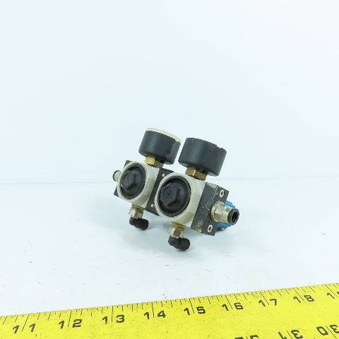 Festo LRB-D-7-MINI Dual Compressed Air Pressure Regulator 16Bar 230PSI