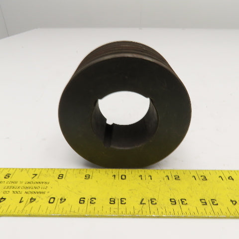 5 Groove 3V Section V-Belt Pulley Taper Lock Bushed 4.500 OD