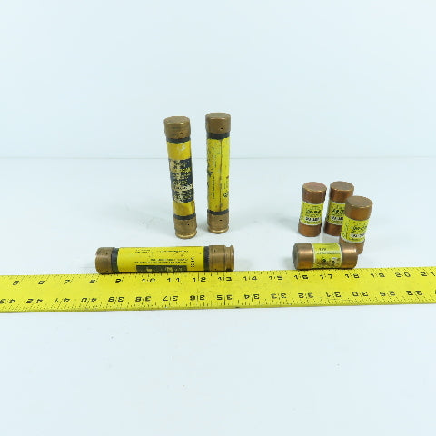 Buss LPJ-35SP LPS-RK-40SP 35A & 40A Low-Peak Time Delay Fuses 600VAC Lot Of 7