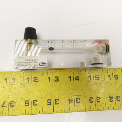 Dwyer VFA-5-BV 0-20 SCFH Air Flow Meter 100PSI MAX 1/8" NPT