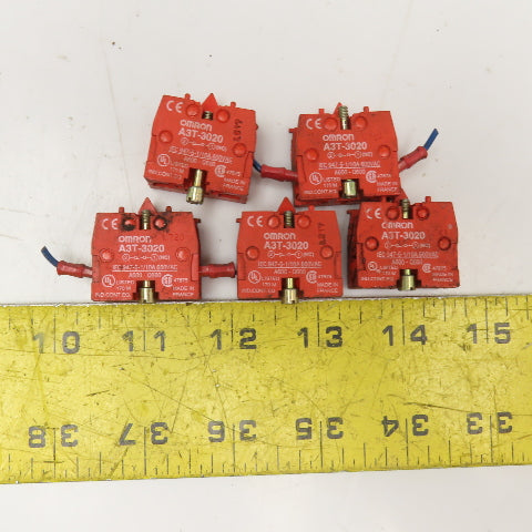 Omron A3T-3020 Normally Closed Contact 600VAC Lot Of 5