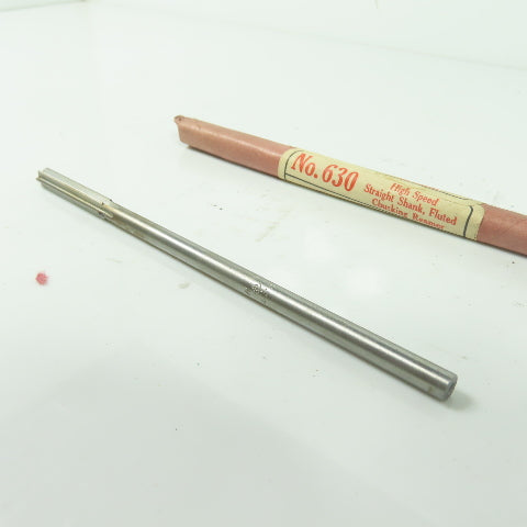 Cleveland Twist Drill Co. No. 630 6-Flute Straight Chucking Reamer 17/64" 6" OAL