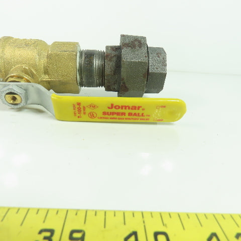1" NPT x 12" Long Flexible Gas Line Assembly W/ Ball Valve & Union