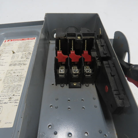 Square D HU361 30A Non-Fusible Heavy Duty Safety Disconnect Switch 600V AC Type1