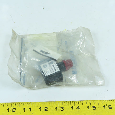 Allen Bradley 800L-18C10R Ser A 18mm Red Indicator Light Incandescent 120VAC NEW