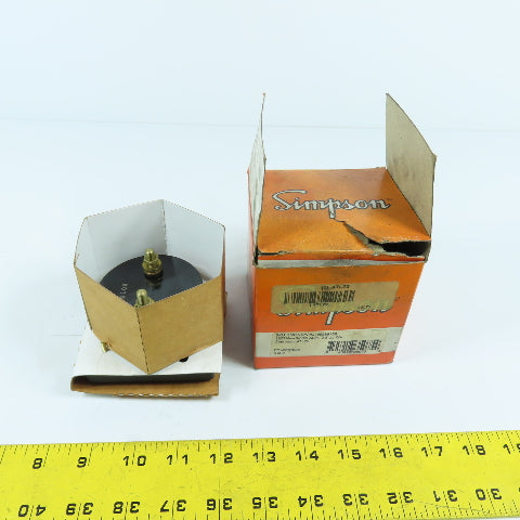 Simpson 35075 Analog Panel Meter 0-50 AC Amperes 1357M-0-50/5 ACA 3.5 UL WV