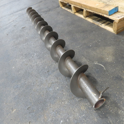 5-7/8" Diameter Steel Steel Conveyor Auger Screw 68"Screw 73-1/4" OAL