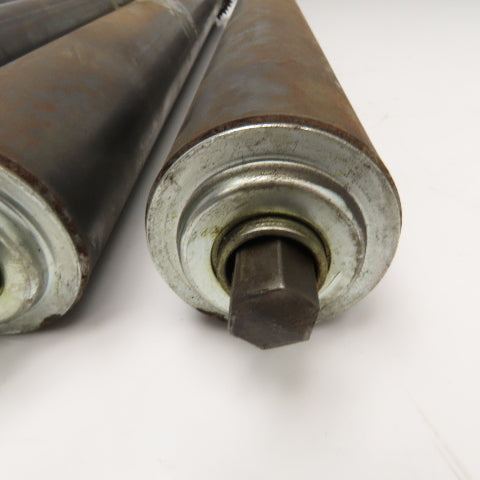 2.5" OD 28" Face Width No. 40 Roller Chain Drive Conveyor Roller 11/16 Hex Lot/4