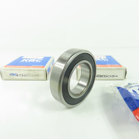 6006DDC3G14 Double Sealed Ball Bearing 55mm OD 30mm ID Bore Lot Of 2