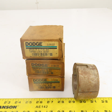 Dodge 2517 x 1-7/8" KW Taper-Lock Bushing (No Screws) Lot Of 3