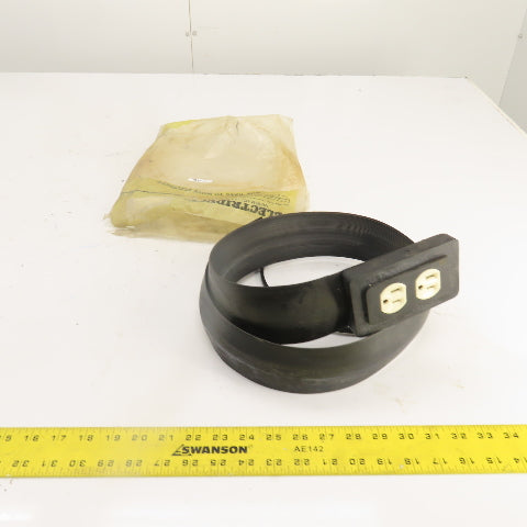 Electriduct 48" Cable Raceway Cord Drive-Over Strip Dual 120V Outlet