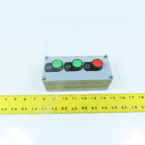 4-Button Start Stop Push Button Control Station Pendant 2-Green 1-Red