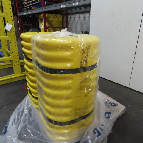 Uline H-987 8" Square Column Protector Yellow 24" x 42" Tall Lot Of 2