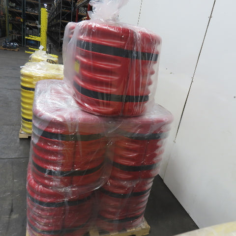 Uline H-7886 8" Square Mini Column Protector Red 24" x 24" Tall Lot Of 10