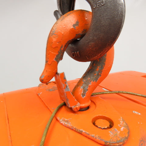 CM Model L 1 Ton 2000Lbs Electric Chain Hoist 15' Lift 115V 1Ph 1Hp 16FPM Tested