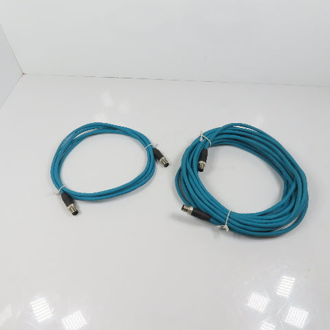 Lumberg 0985 806 100/10M Double Ended Ethernet CAT 5e Cables 10m 2m Lot Of 2