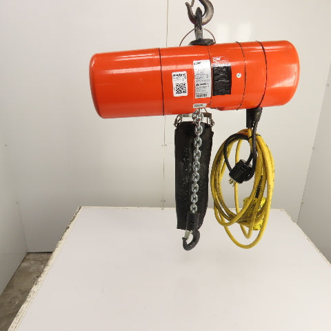CM Lodestar Model L 1 Ton 2000LB Electric Chain Hoist 20' Lift 16FPM 230/460V