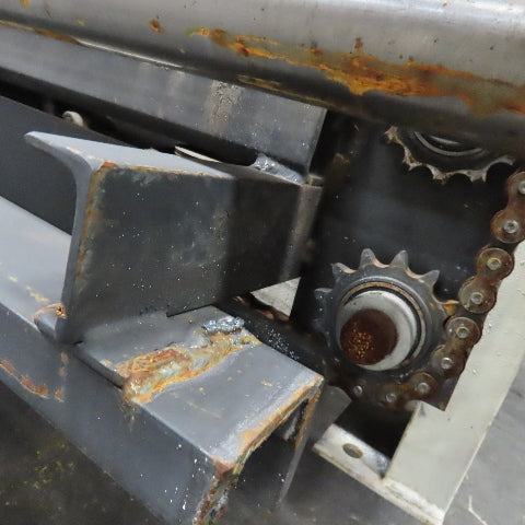 88" W Powered Roller 90° Transfer Conveyor Friction Belt Drive 60" Long 230/460V