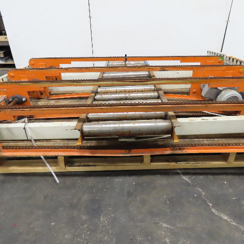 88" W Powered Roller 90° Transfer Conveyor Friction Drive 80" Long Frame Only