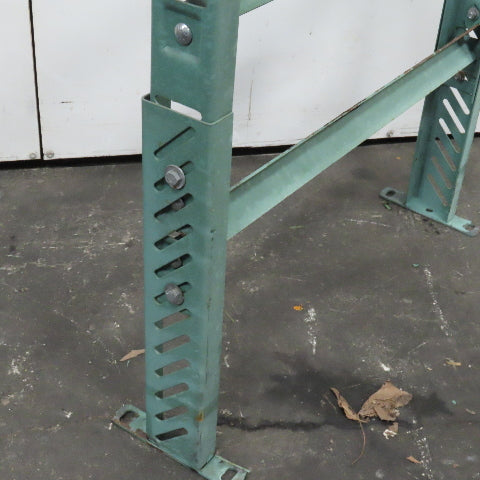 30" Wide Gravity Roller Conveyor Lift Gate H-Frame Leg Adjustable Height Incline