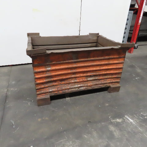 46" x 30" x 24" ID Deep Corrugated Steel Storage Tote Stack Box