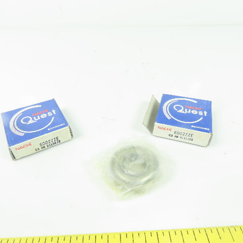 Nachi 6002ZZE Deep Groove Ball Bearing 15mm Bore 32mm OD Lot Of 2